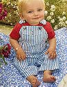 Stripy Dungarees