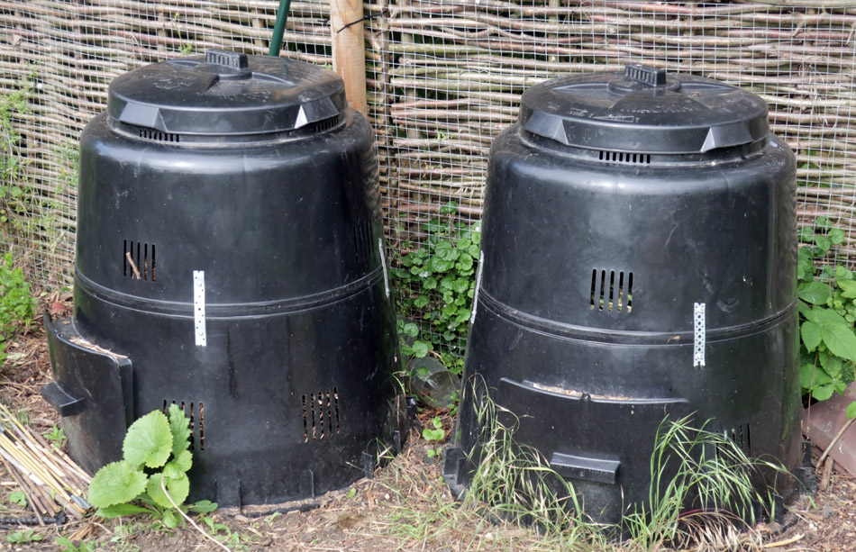 two composting bins